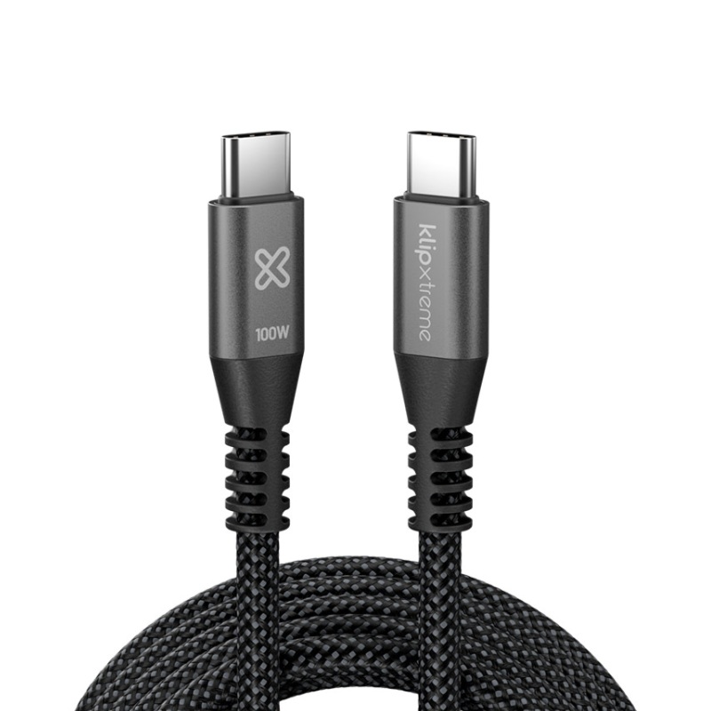 Klip Xtreme 1.8m USB-C Cable - 100W Braided Fast Charging