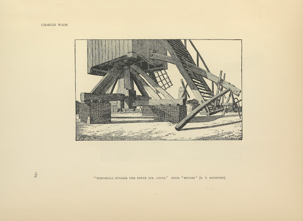 Windmills outside the Porte Ste Croix  Bruges 1914