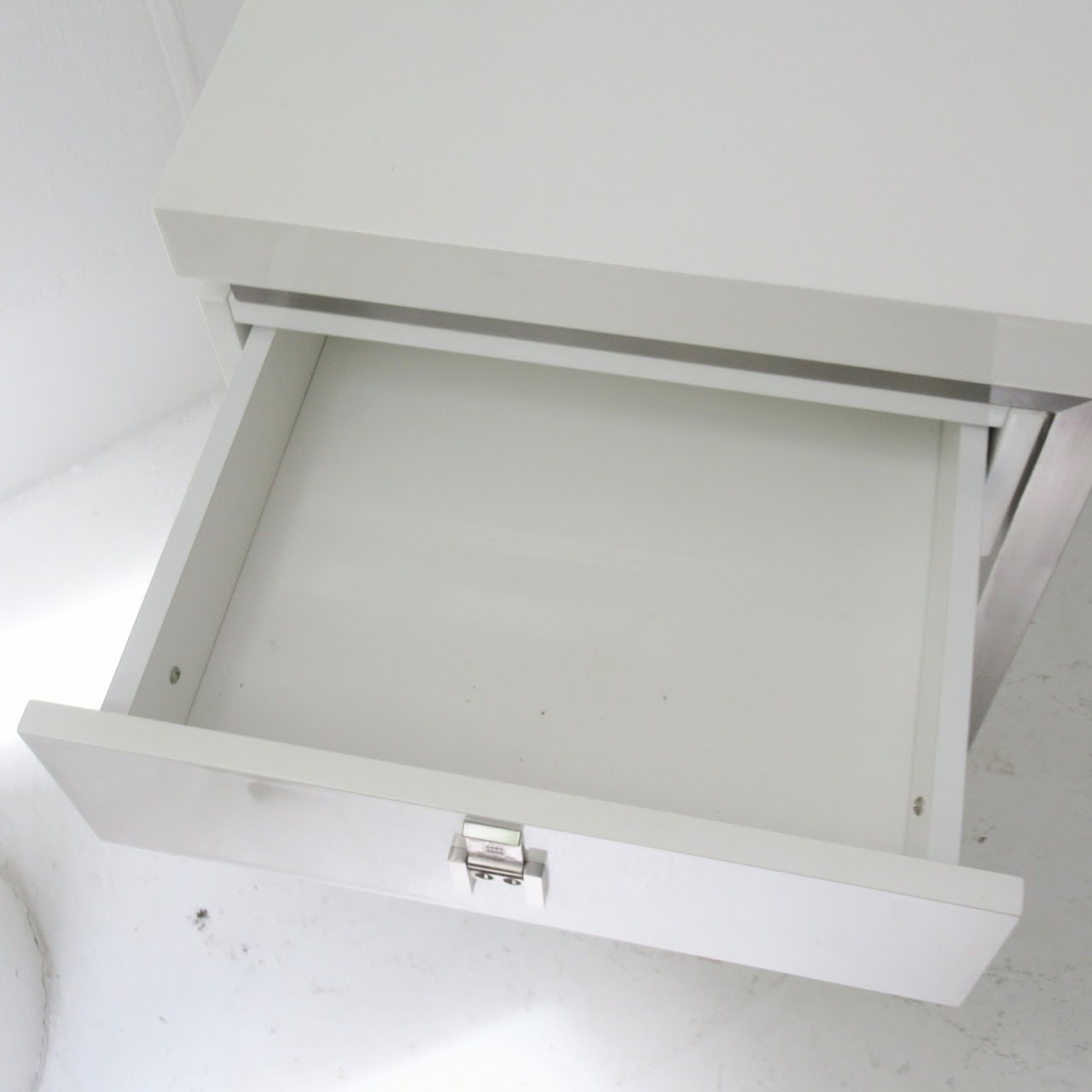 Modern White & Chrome Desk