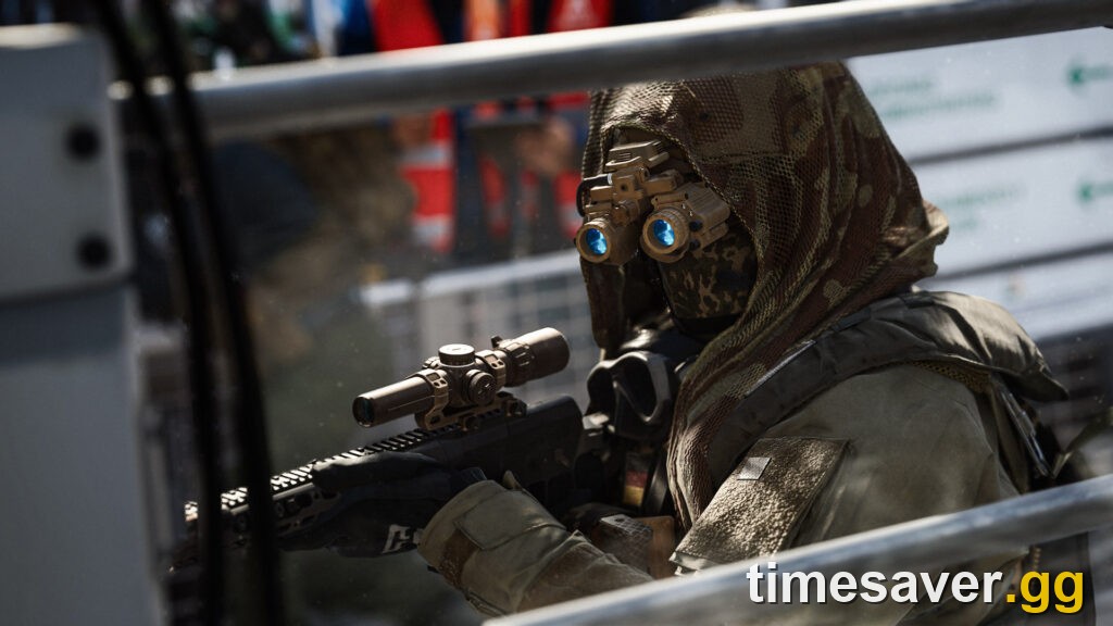Modern Warfare 4 beta operator aiming down a scoped rifle — official Activision beta screenshot