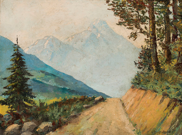 Mountain landscape with a road