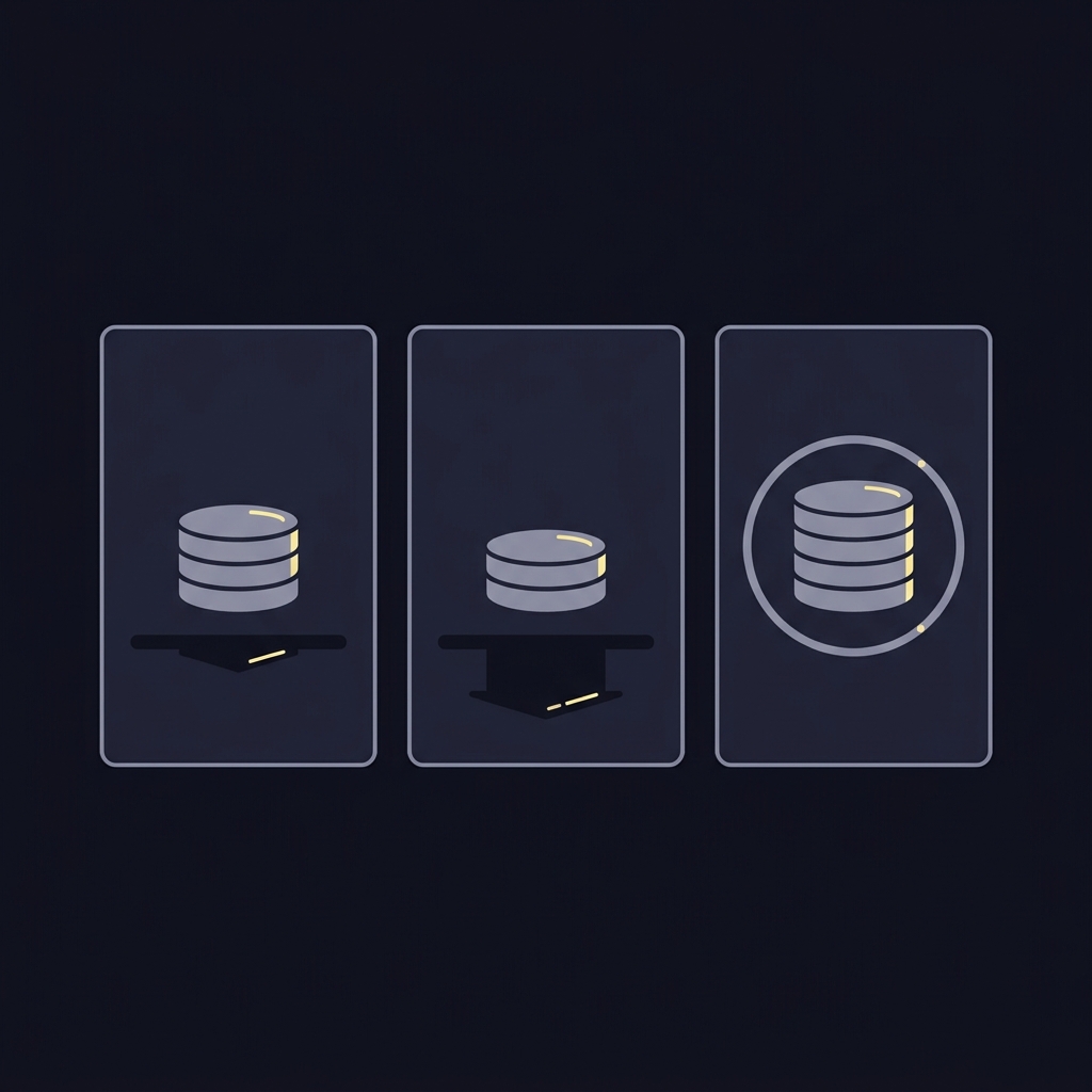 Minimal vector infographic comparing two negative outcomes and a push using coin stack icons and bar indicators to represent payout differences covering the spread