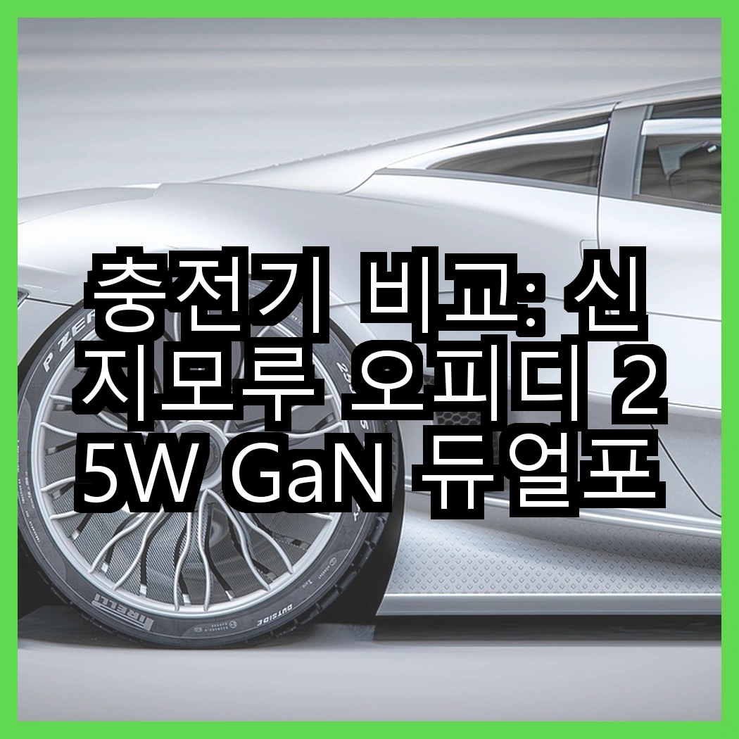 충전기 비교: 신지모루 오피디 25W GaN 듀얼포트 vs 삼성전자 25W GaN, 어떤 선택이 더 빠를까? 썸네일