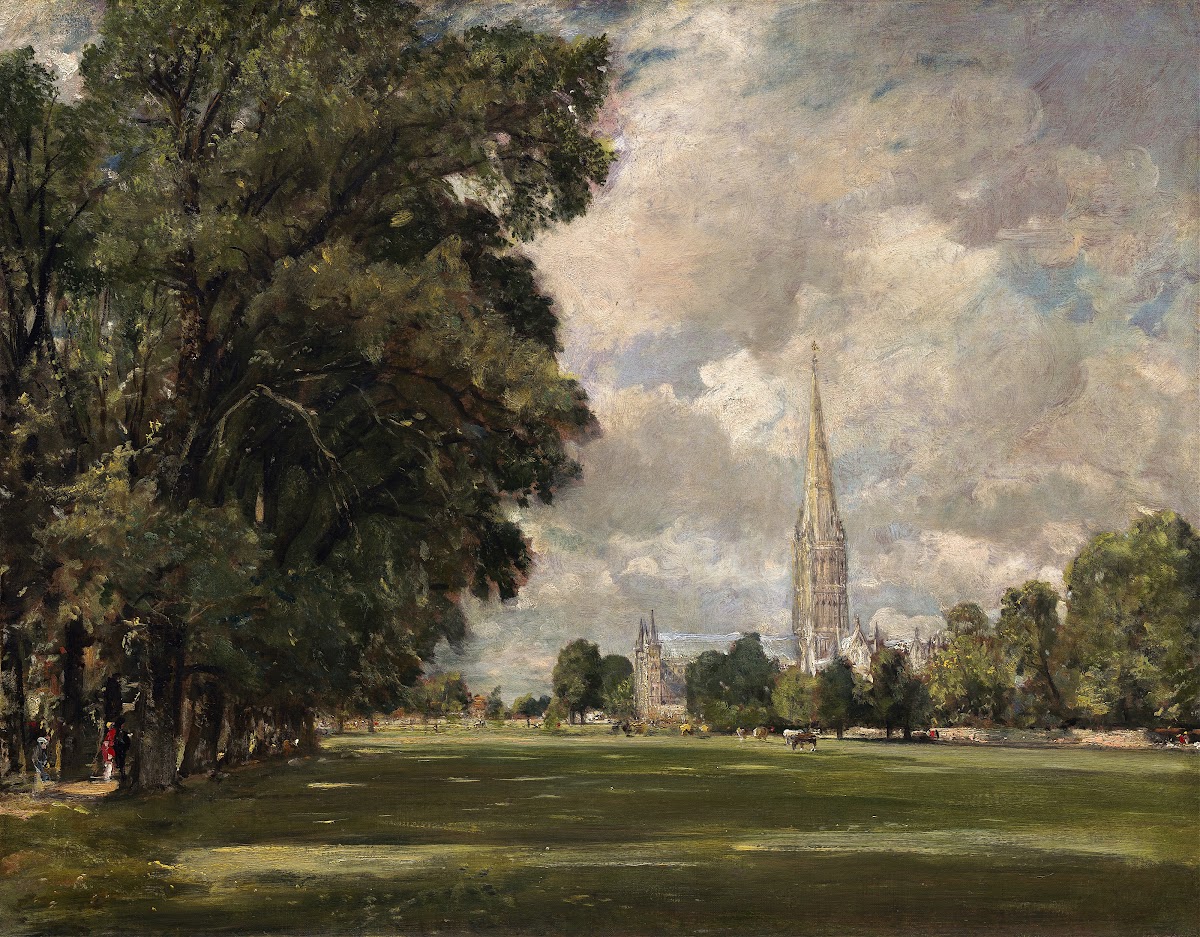 Salisbury Cathedral from Lower Marsh Close 1820