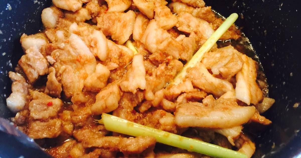 Thịt ba chỉ Nhật kho mắm tôm Việt