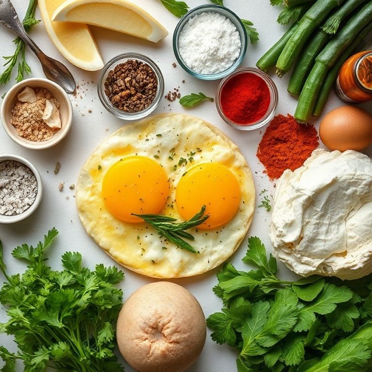 Ingredients for Loaded Scrambled Eggs (High-Protein Breakfast) – Easy, Creamy & Protein-Packed Morning Kickstart