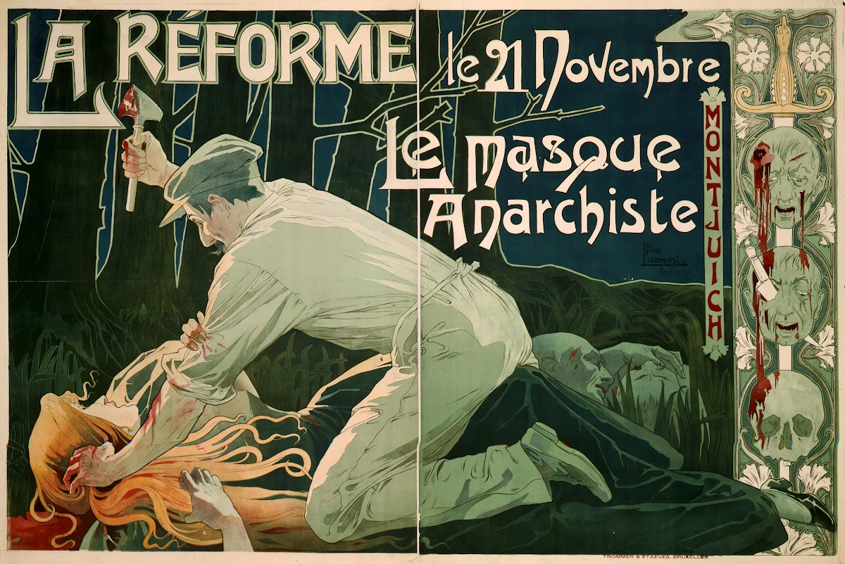 La Réforme le 21 Novembre le masque anarchiste 1897