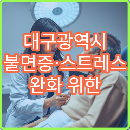 대구광역시 불면증·스트레스 완화 위한 체계적 한방 치료 병원 정보