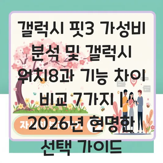 갤럭시 핏3 가성비 분석 및 갤럭시 워치8과 기능 차이 비교 대표 이미지