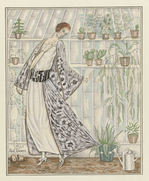Le cactus épineux  Robe du soir garnie de dentelle A la Maréchale 1921