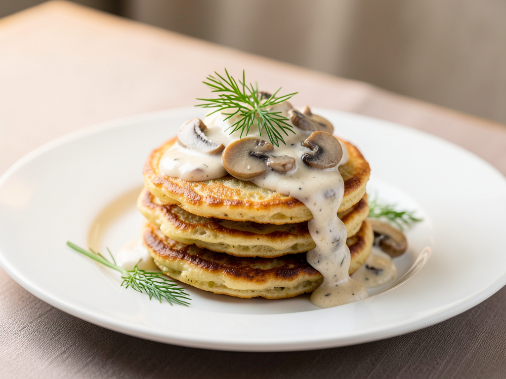 Мачанка с драниками и опятами