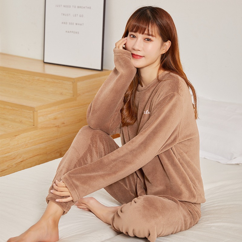 Paar-Pyjama-Set aus dickem Korallenfleece