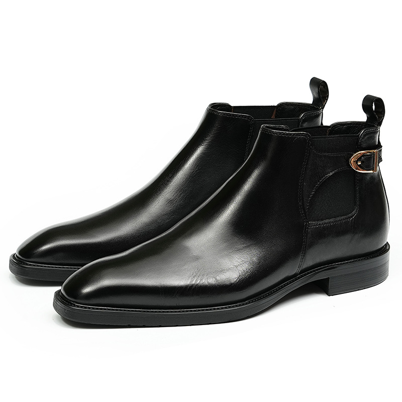 Men's Chelsea Boots made of genuine cowhide leather, Business Style