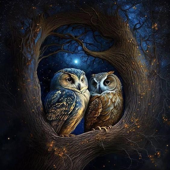 Owls Art Picture