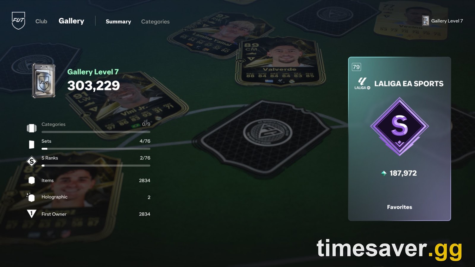 FC 27 FUT Gallery Level progression showing Gallery Token accumulation in Ultimate Team