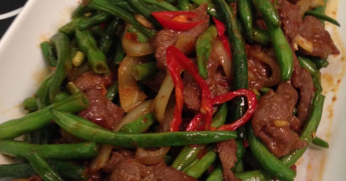 Bò xào đậu que
