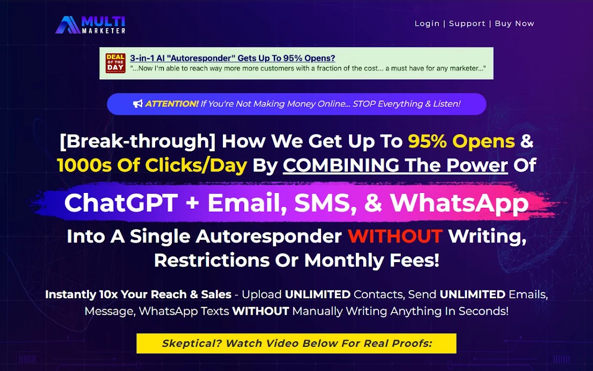 Captura de AI Multi Marketer