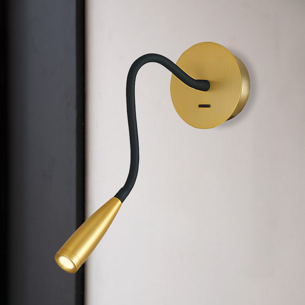 Flexible LED-Wandleuchte mit Schwanenhals