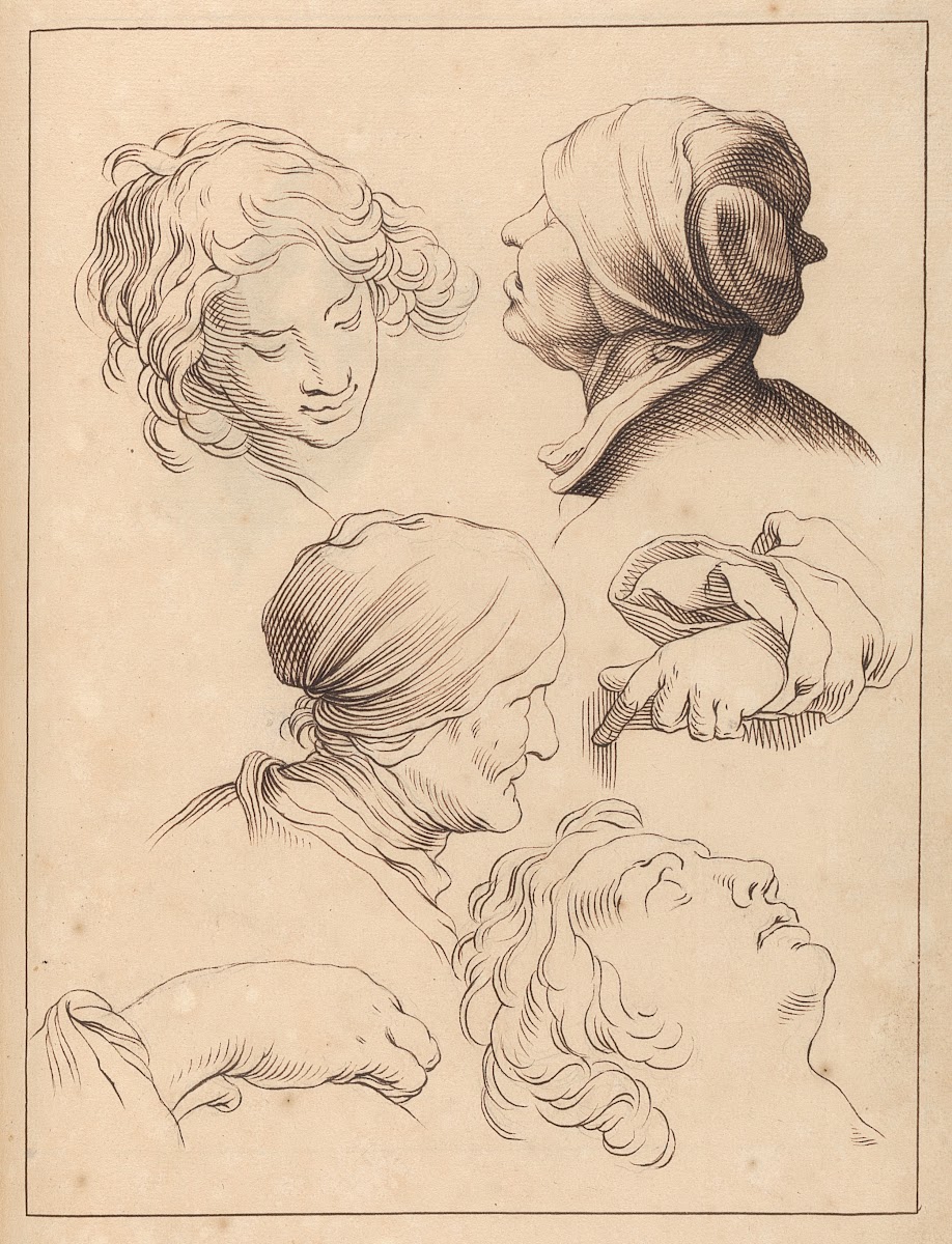 Sketches of Heads and Hands 1715