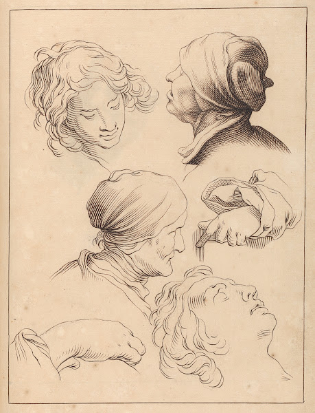 Sketches of Heads and Hands 1715