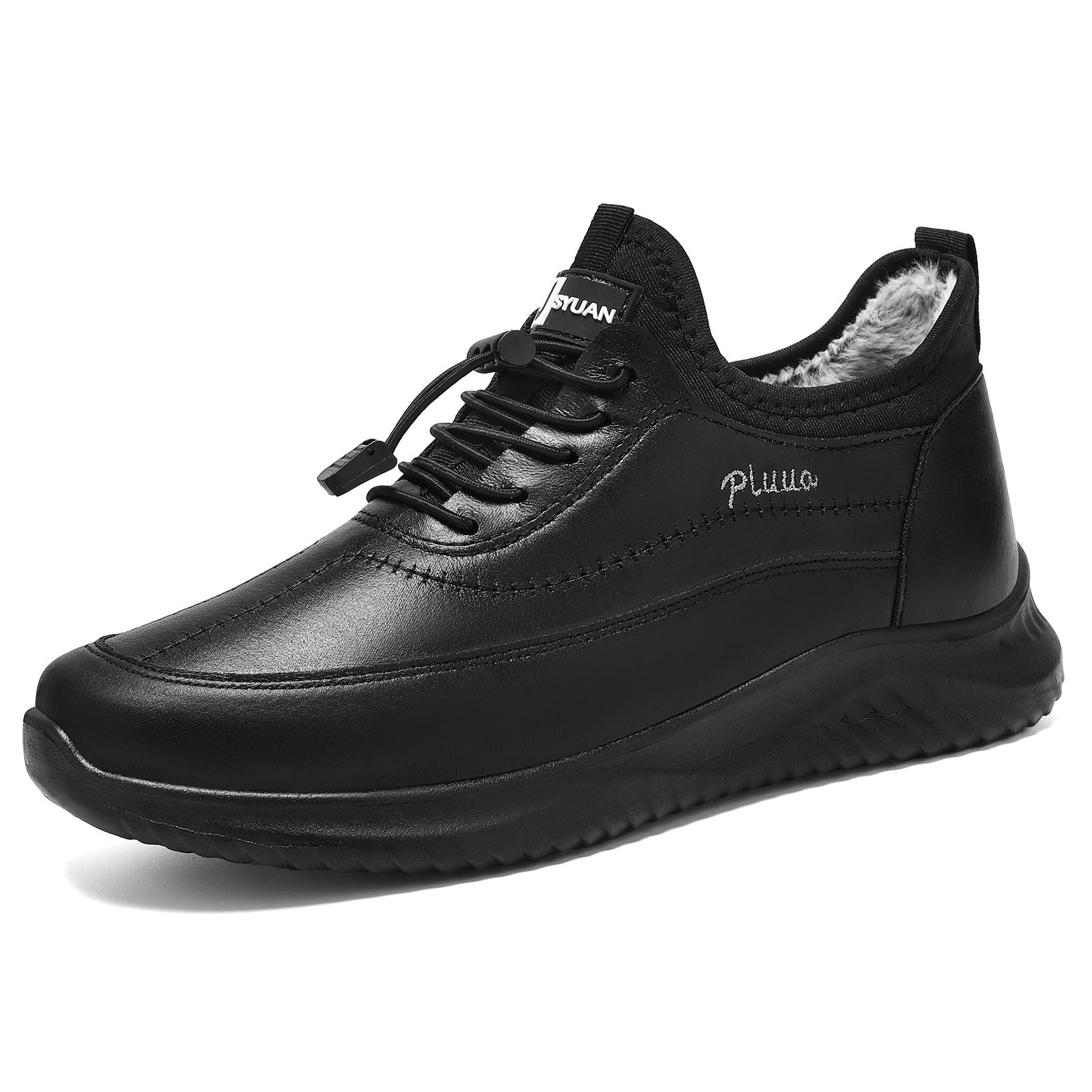 Insulated Men's Winter Boots with Platform Sole
