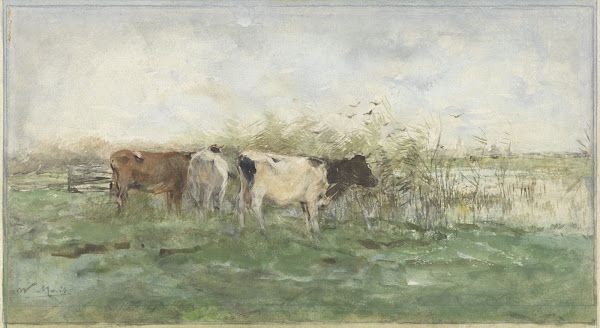 Koeien bij een plas 1844   1910