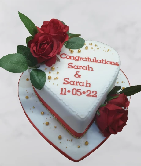 Engagement Heart Shaped Cake CB-NC543