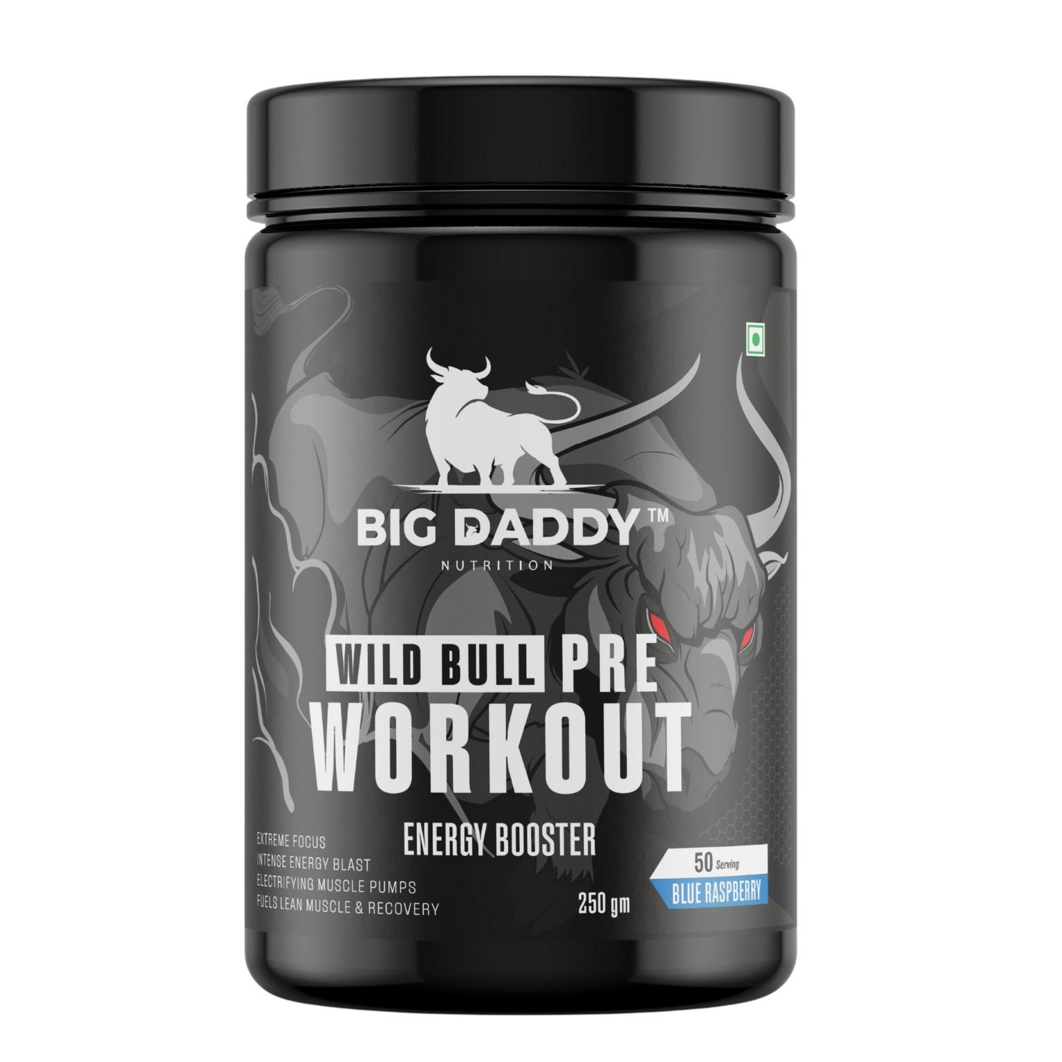 Pre Workout  blue raspberry Supplement — Blue raspberry, 250g