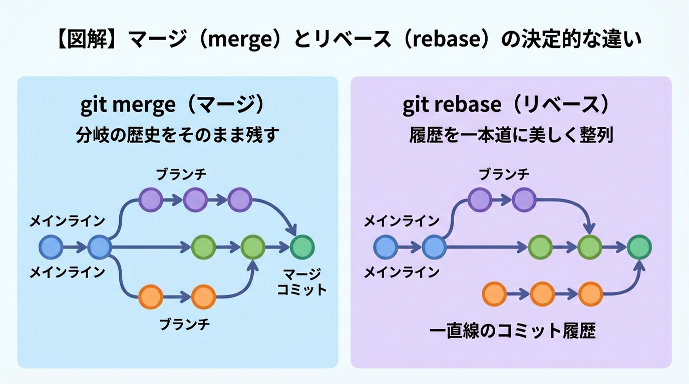 マージとリベースの決定的な違い