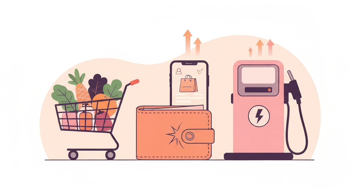 관세가 소비자 지갑에 미치는 영향 일러스트