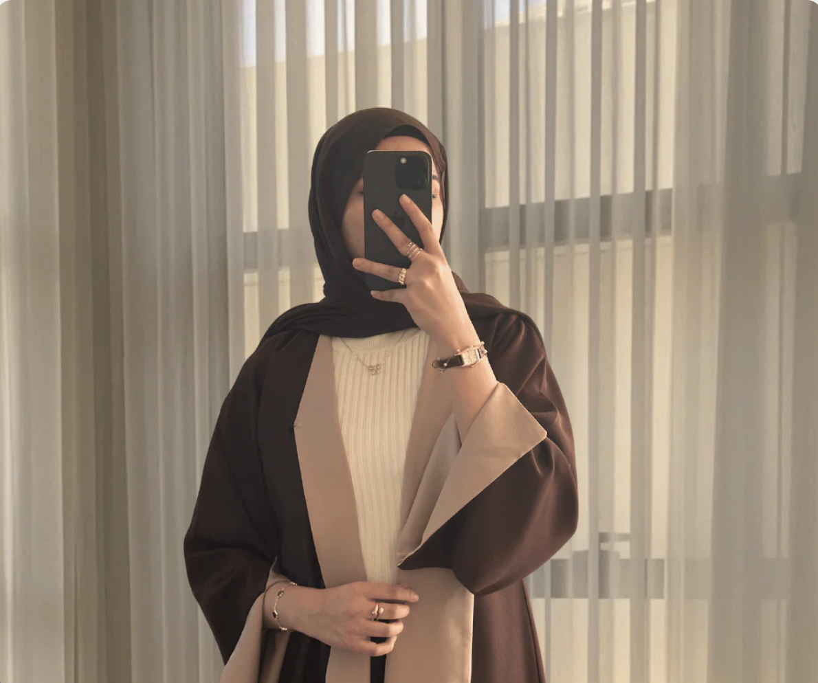 Brown double Sided Abaya