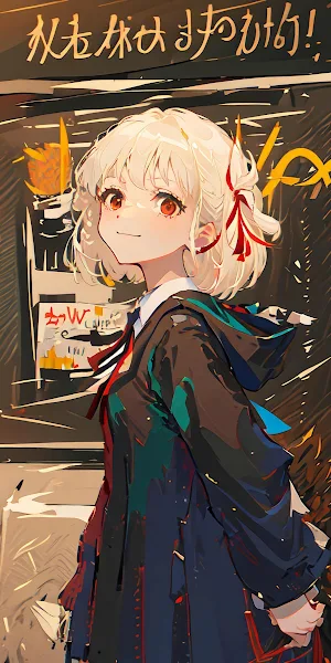 Anime, Girl, Cafe, Illustration, Japan 4K Wallpaper Background