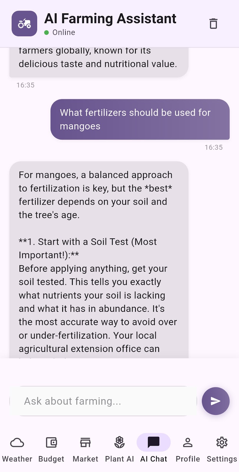 Agriculture Chatbot
