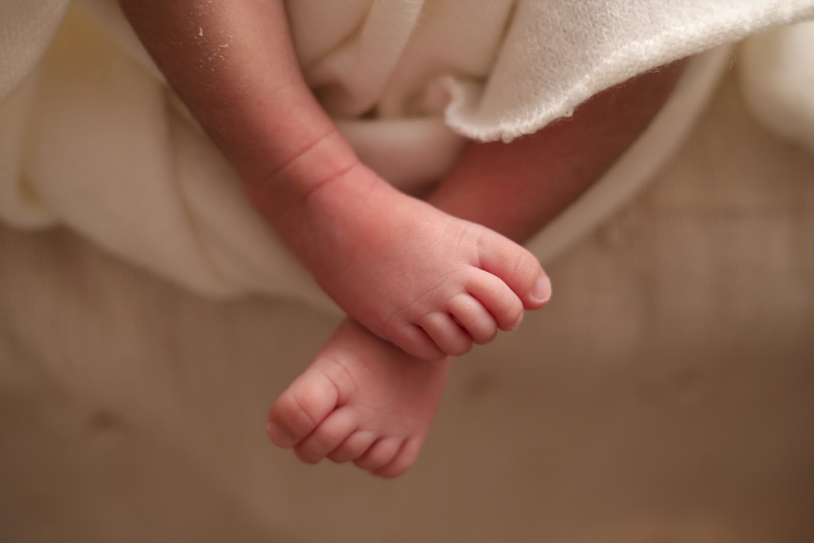 Newborn baby sleeping peacefully
