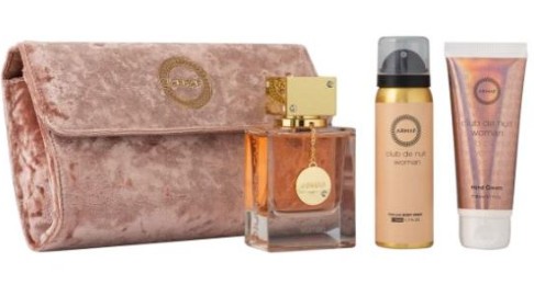 ESTUCHE ARMAF CLUB DE NUIT MUJER 4PZS 70ML EDP + SPRAY 50ML + CREMA - BOLSO