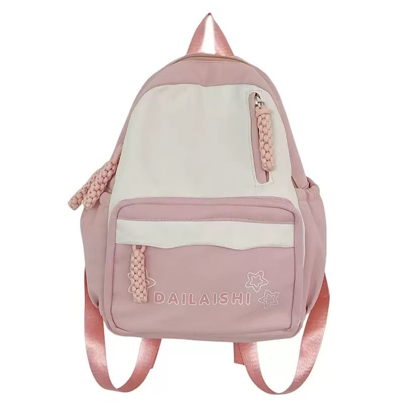 Nylon backpack, breathable, solid colors