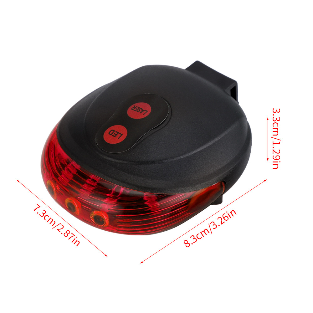 Bicycle laser taillight with parallel line