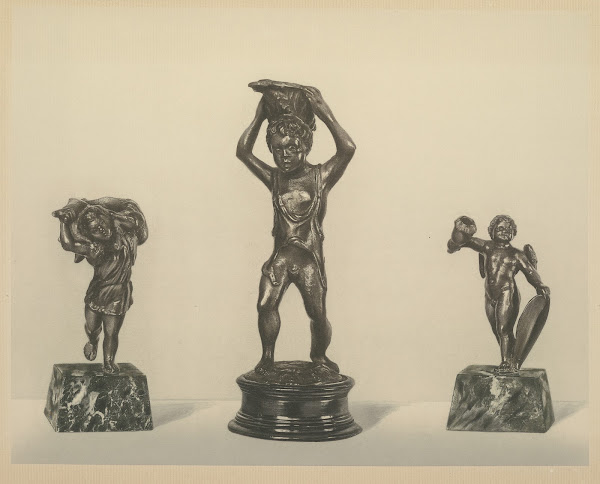 Boy Supporting A Lamp In The Form Of A Shell Lamp Cupid Holding A Candle Socket