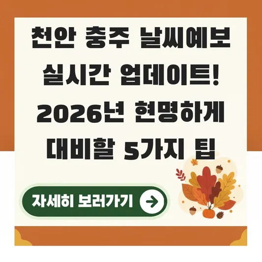 천안 충주 날씨예보 실시간 정보 업데이트