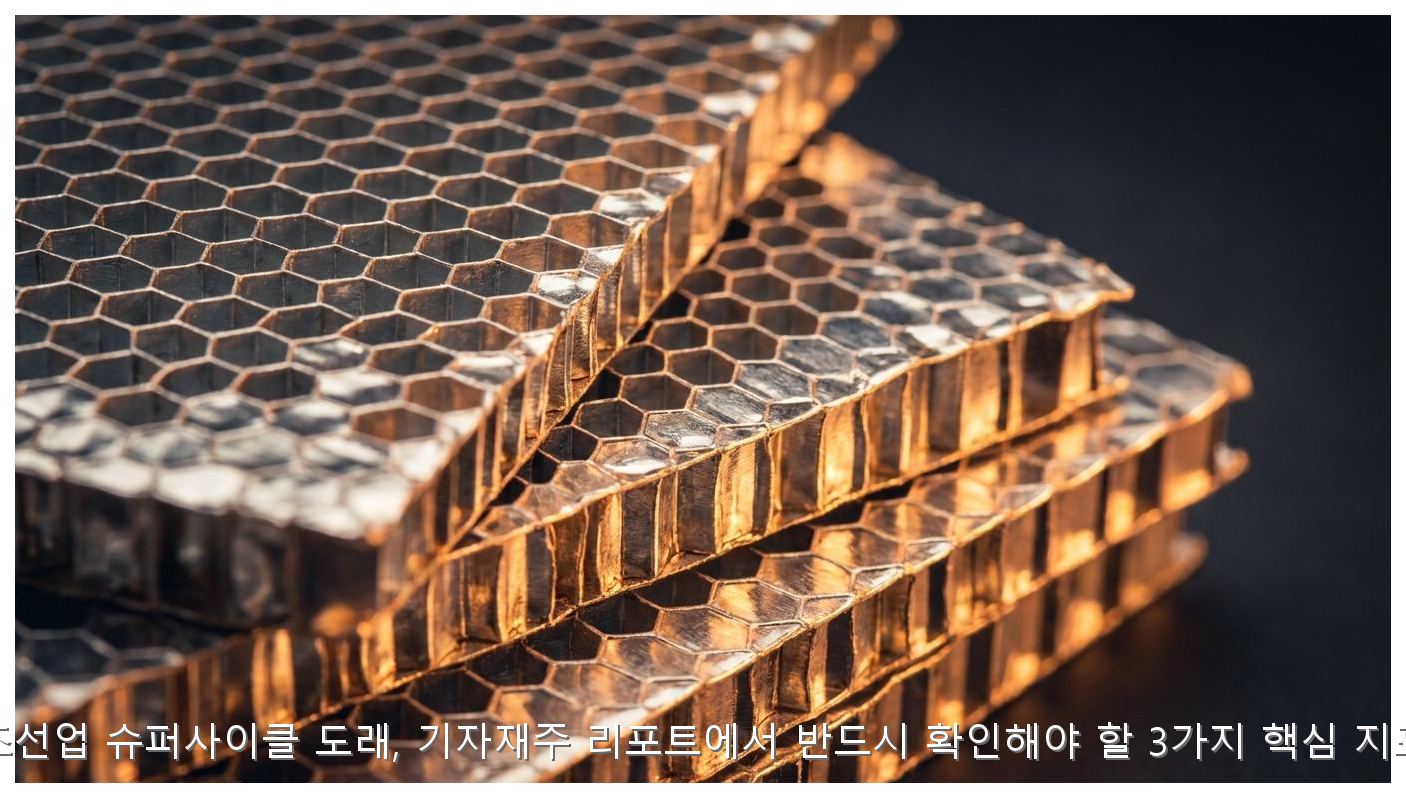 조선업 슈퍼사이클 도래, 기자재주 리포트에서 반드시 확인해야 할 3가지 핵심 지표 핵심 안내 및 분석 인포그래픽 (4)