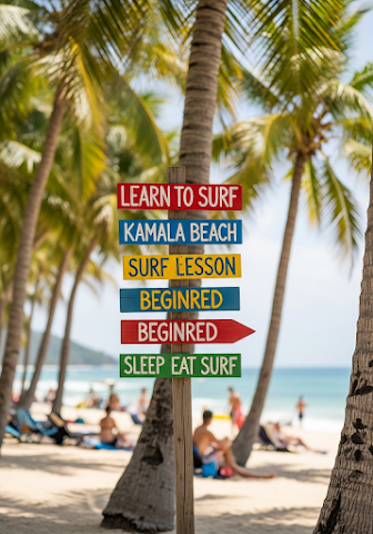 Handmade Surf Lesson Sign