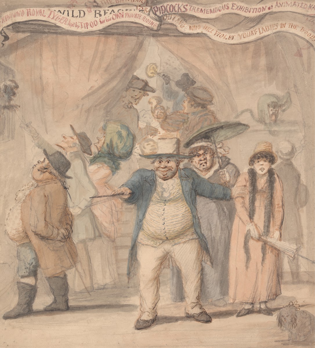 Entrance to Pidcocks Exhibition Tent at a Fair