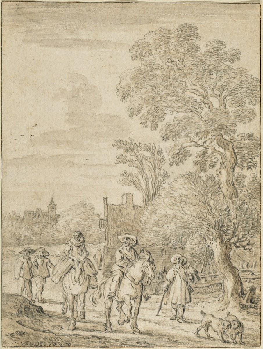 A Lady and Gentleman Hawking 1629