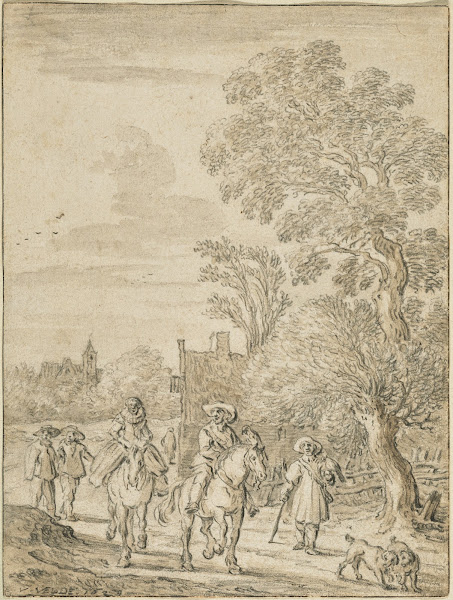 A Lady and Gentleman Hawking 1629