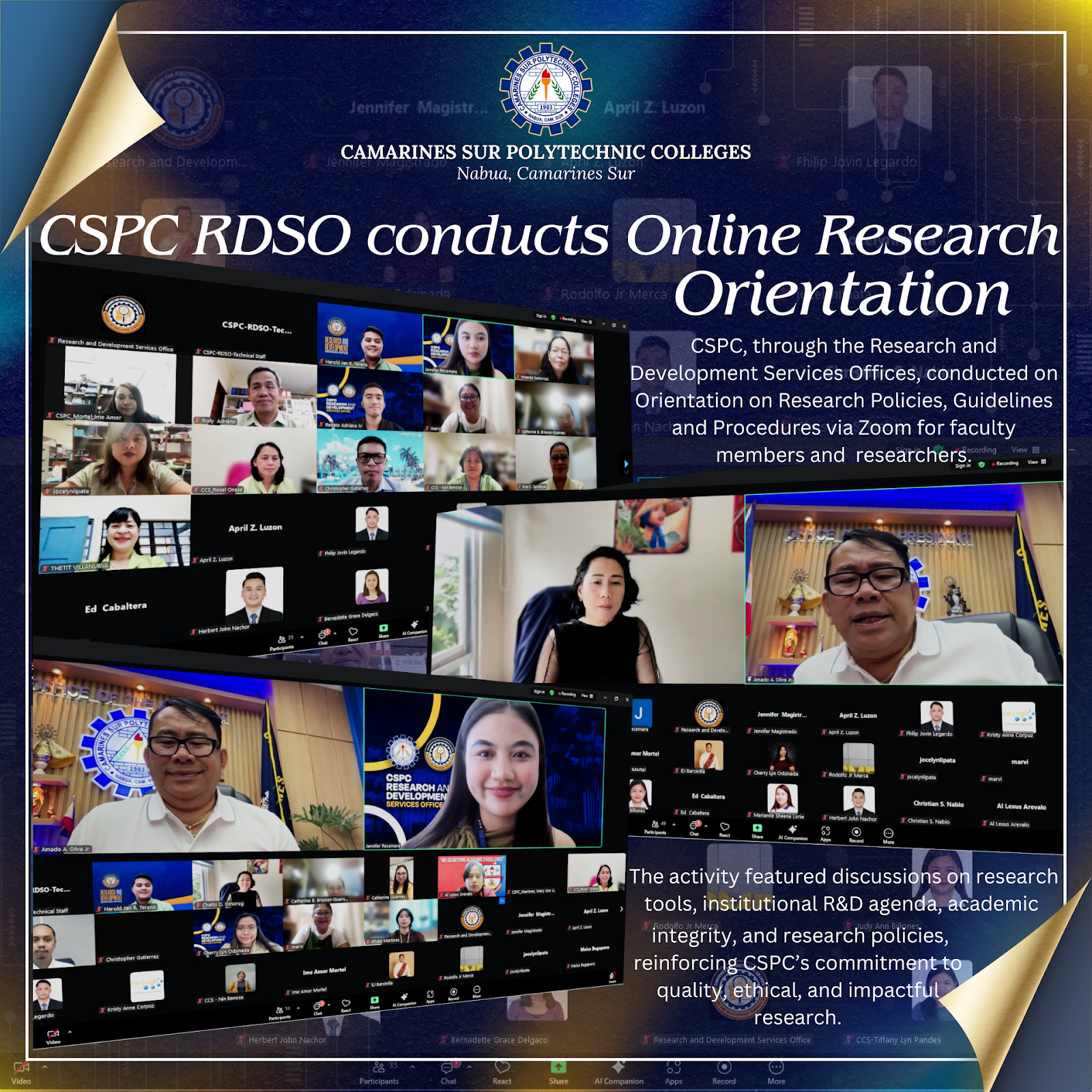 Orientation On Research Policies, Guidelines and Procedures