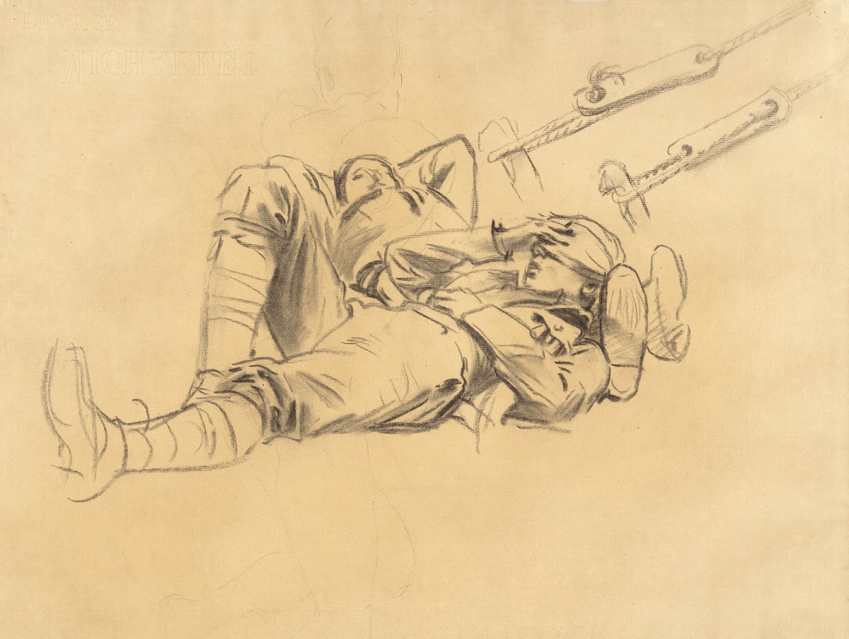 Studies for Gassed recto II 1918 1919