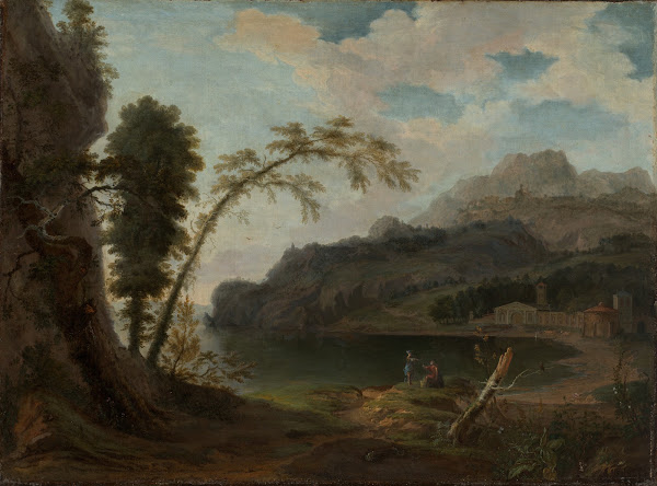 Italienische Landschaft mit mythologischer Staffage