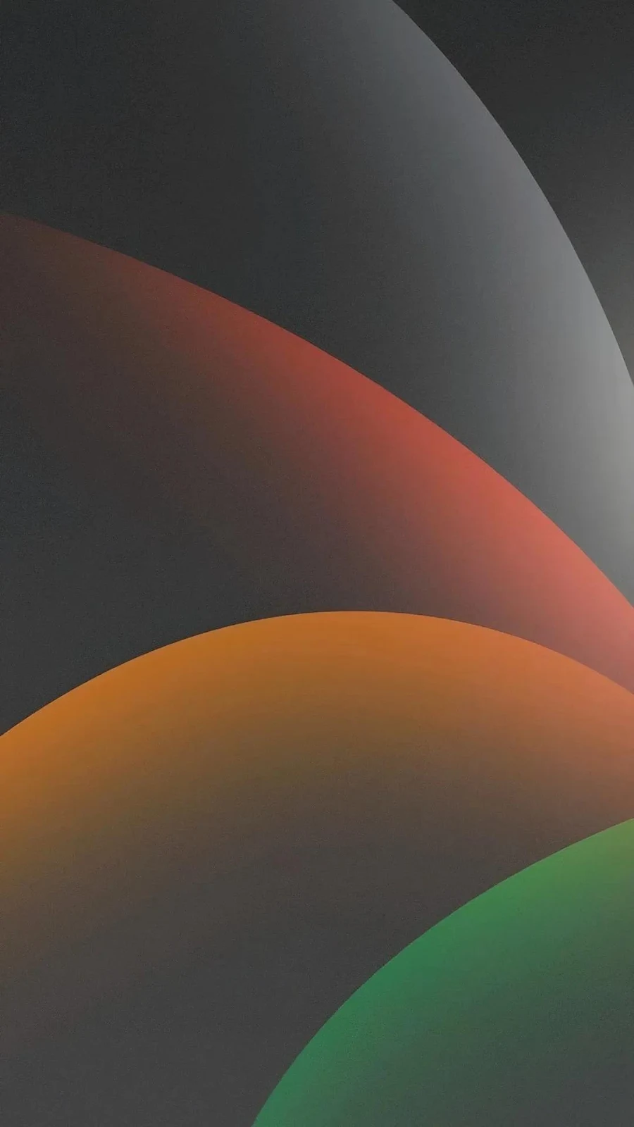 Abstract Dark Curved Waves - Minimalist Digital Art iPhone Wallpaper (1080x1919)