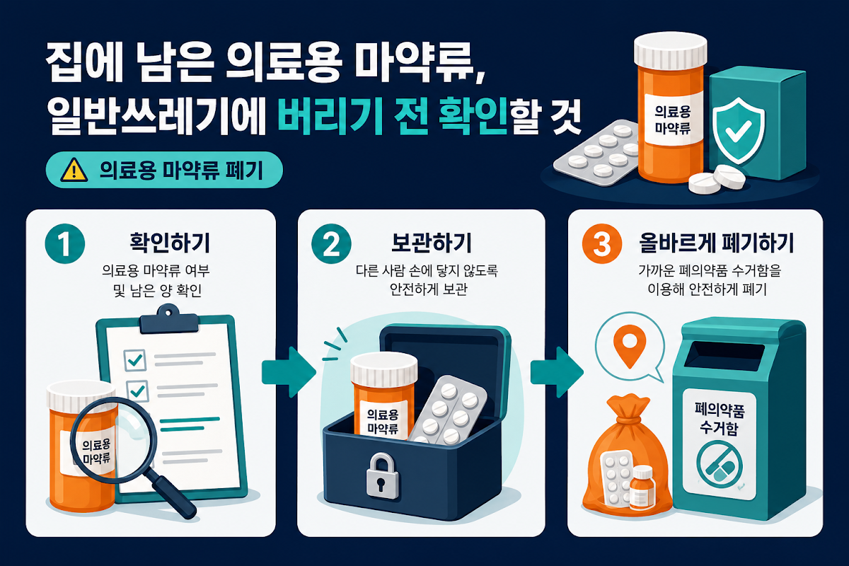 의료용 마약류 폐기 상태별 차이 비교