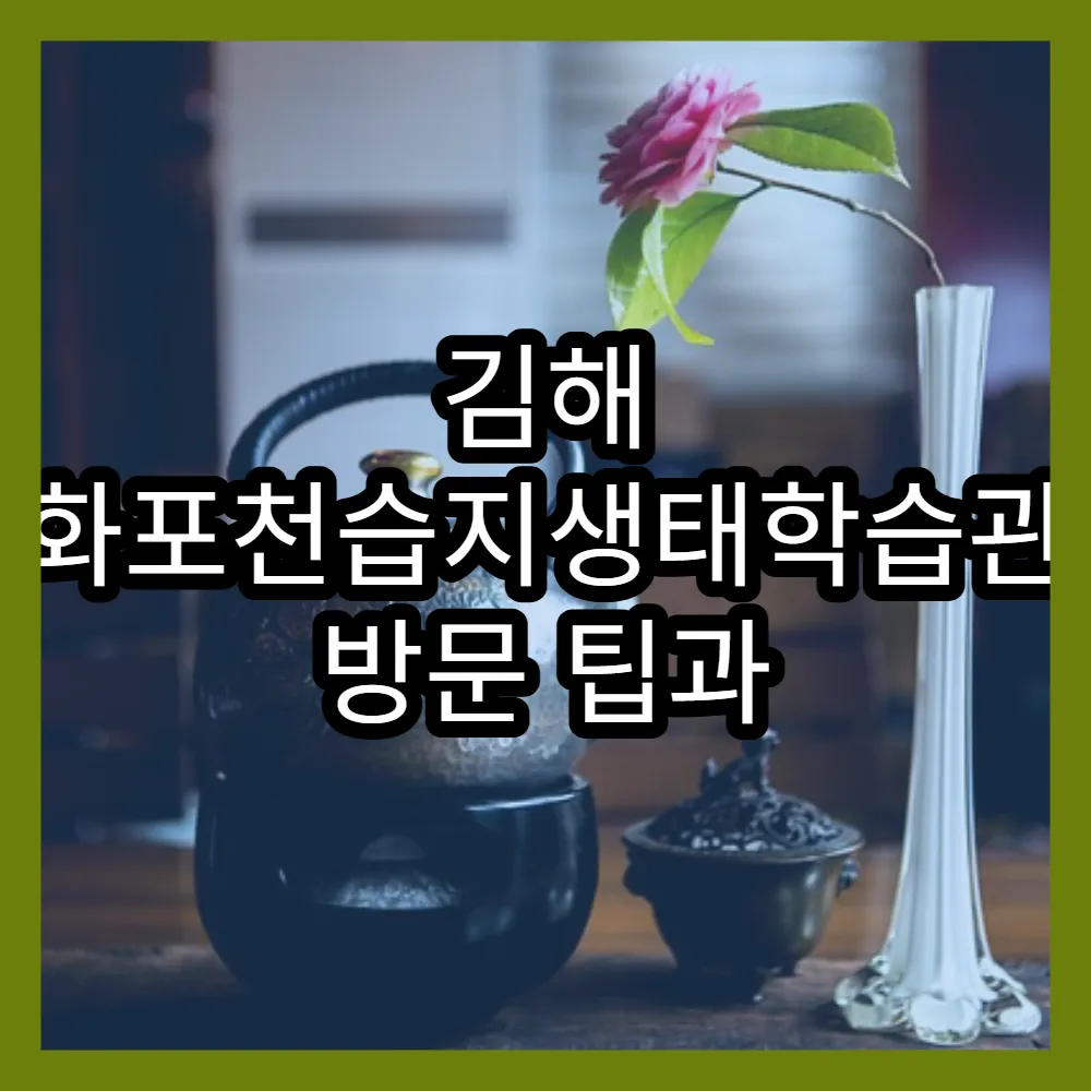 김해 화포천습지생태학습관 방문 팁과 예약 방법 공유